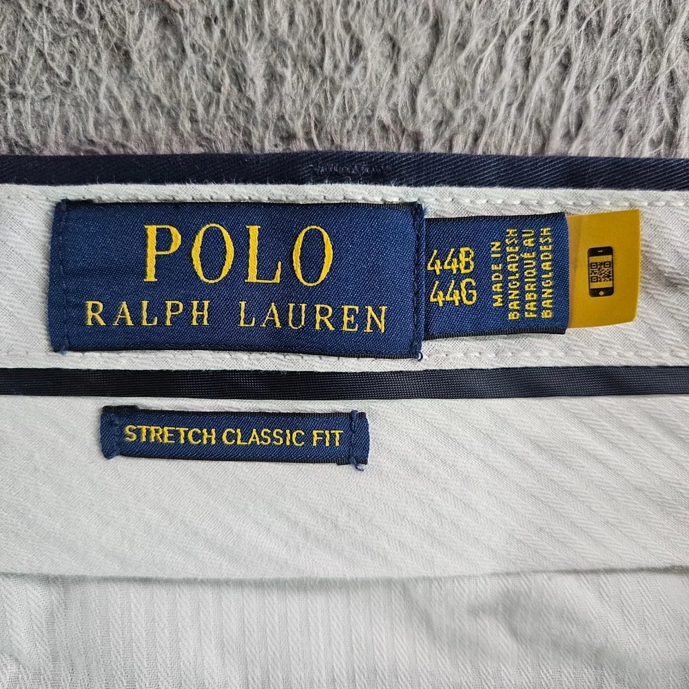 Polo Ralph Lauren Mens Navy Blue Stretch Classic Fit Chino Shorts Size 44